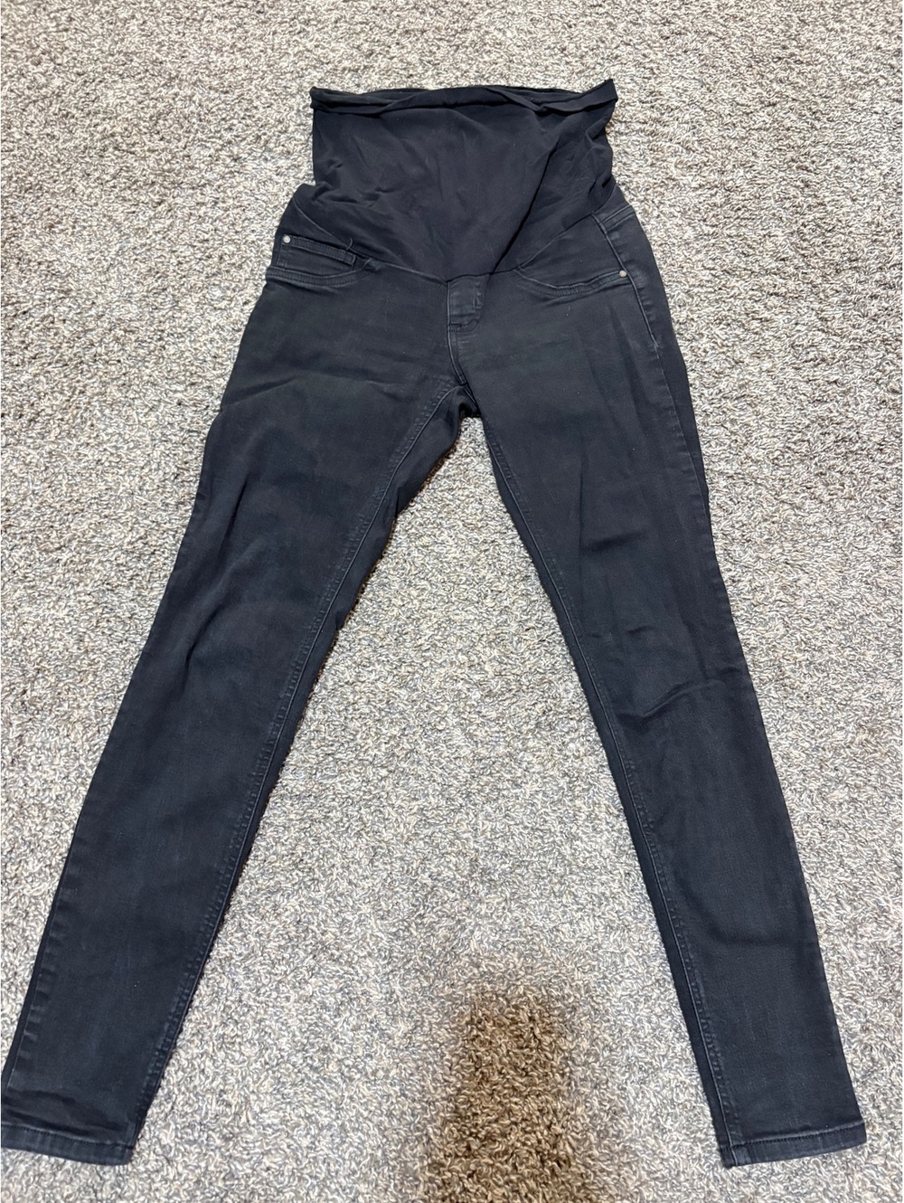 Indigo Blue Black Maternity Skinny Jeans Size S